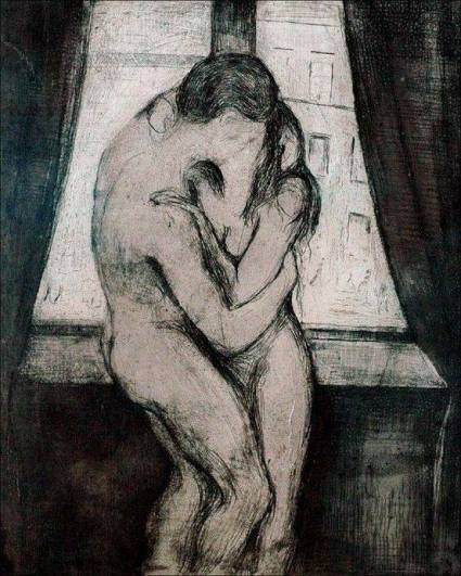 Kiss, 1892, Edvard Munch